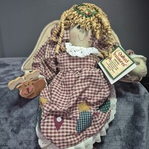Vintage Quilted Treasures Moveable Angel Doll with Lights and Music-3